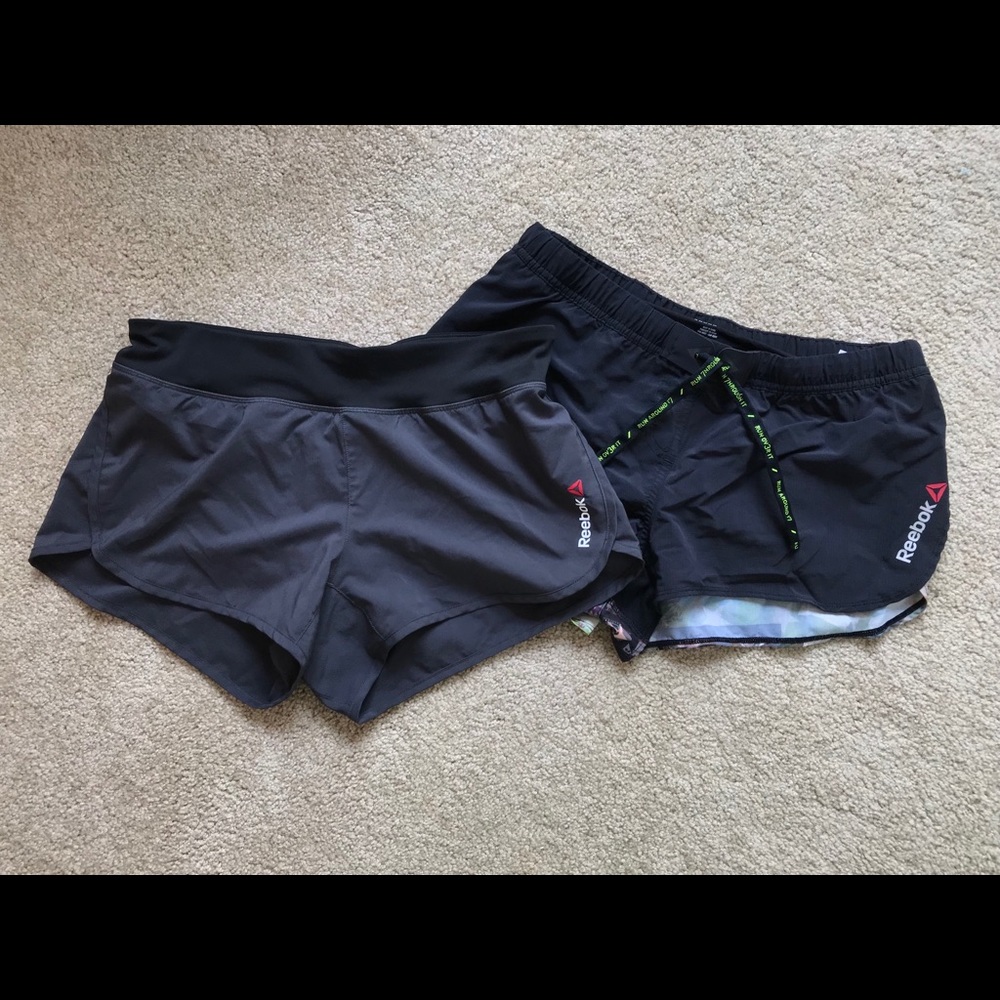 TWO pairs of EUC Reebok Women’s shorts-size small